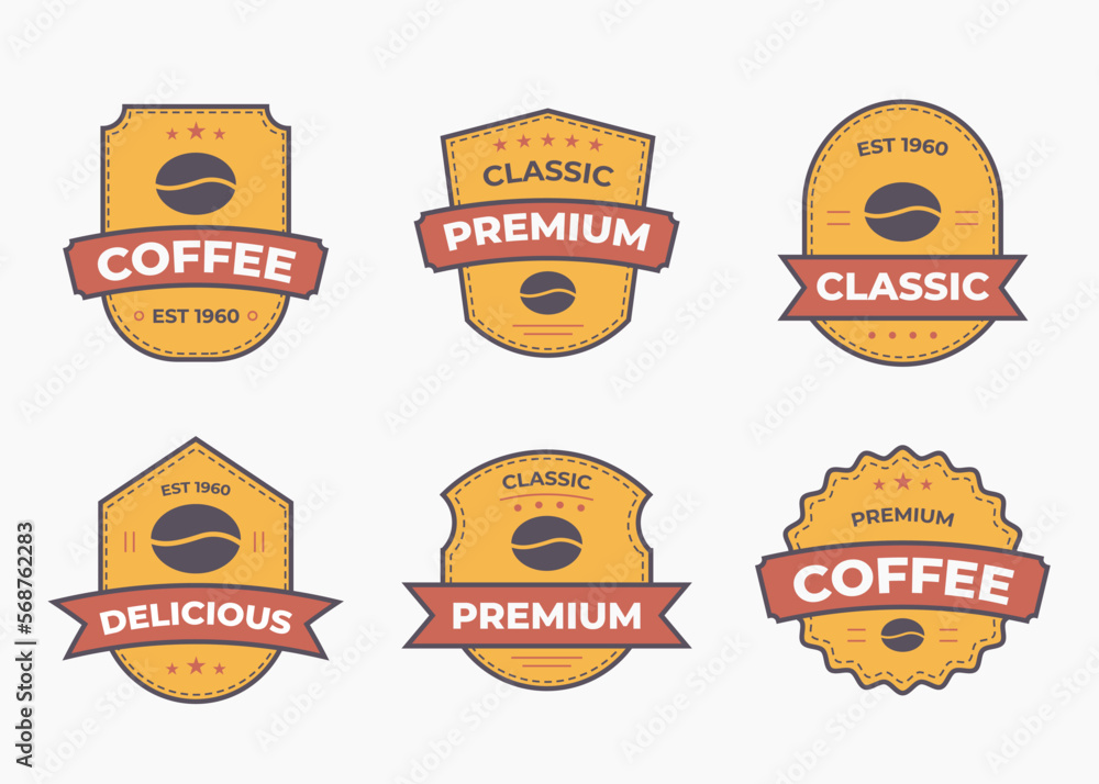 Set of badge or logo design element collection