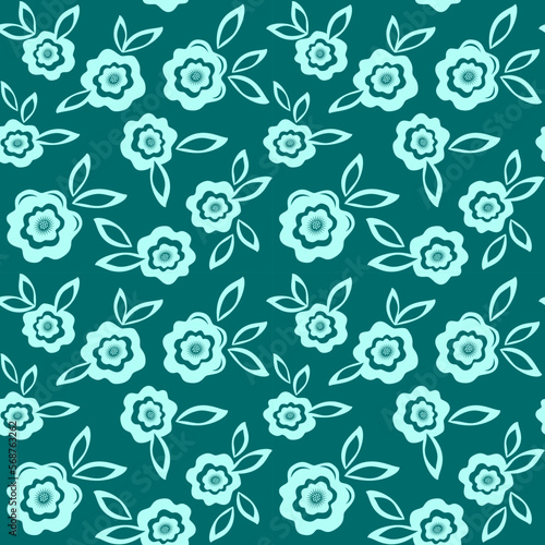 Cute flower pattern, seamless vector background, summer prints for clothes, textile.
