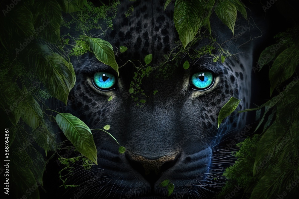 Black Panther Wallpaper With Blue Eyes