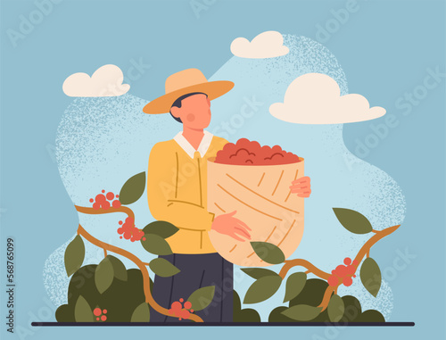 Coffee farmers concept