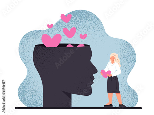 Woman with head silhouette