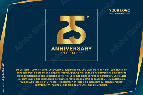 25 Years Anniversary Celebration Vector Template Eps10