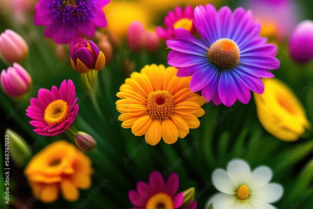 Obraz premium Frühlingsblumen Hintergrund