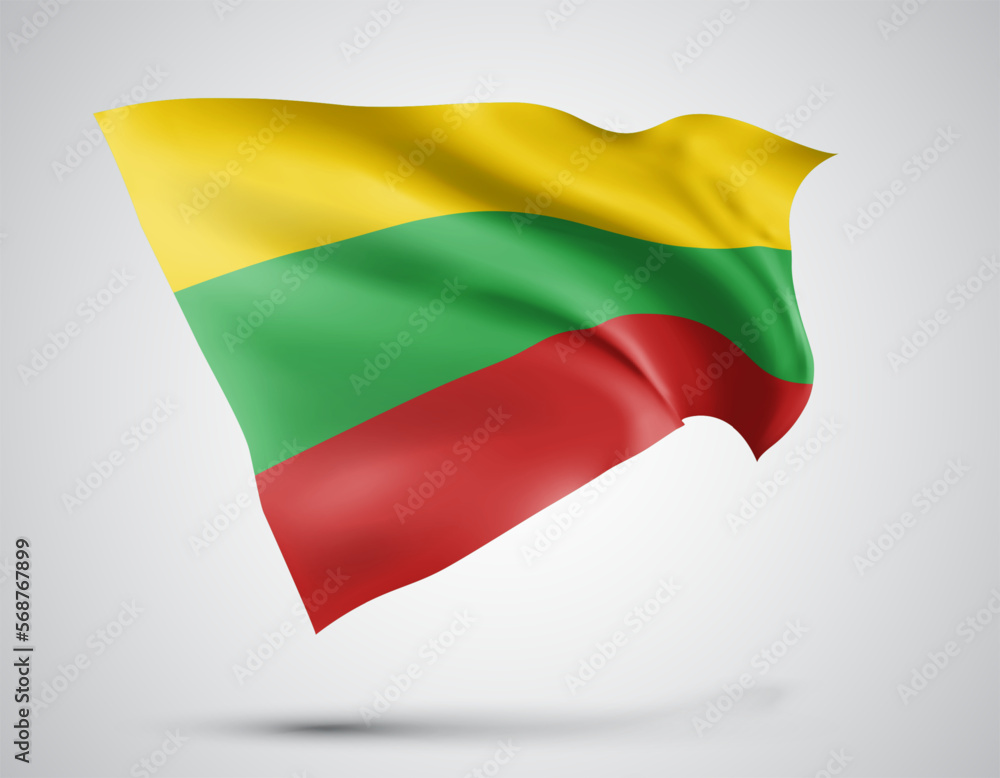 Bulgaria, vector flag with waves and bends waving in the wind on a white background Bulgaria, vector flag with waves and bends waving in the wind on a white background