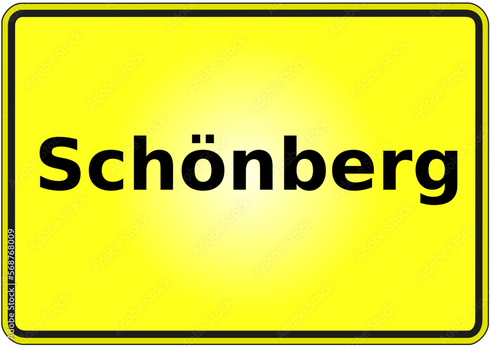 Stadteingangsschild Deutschland Stadt Schönberg Stadteingangsschild Deutschland Stadt Schönberg
