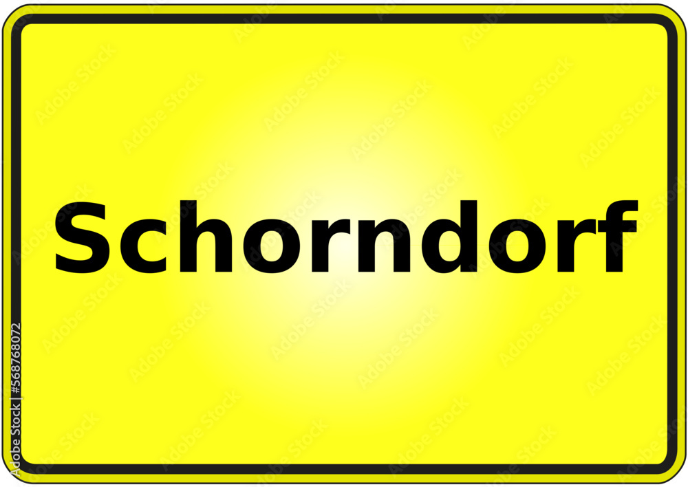 Stadteingangsschild Deutschland Stadt Schorndorf Stadteingangsschild Deutschland Stadt Schorndorf
