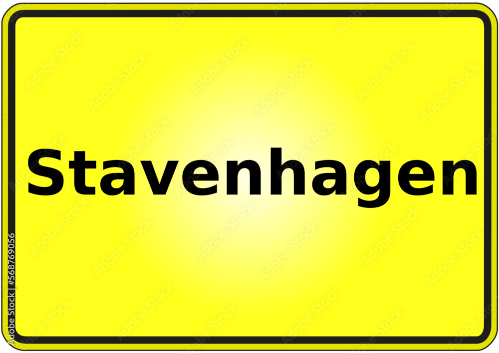 Stadteingangsschild Deutschland Stadt Stavenhagen Stadteingangsschild Deutschland Stadt Stavenhagen