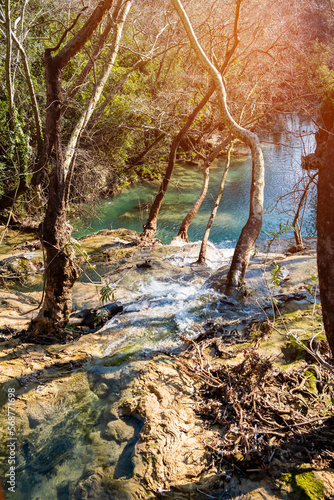 Kursunlu Waterfalls in Antalya at winter, Turkey. Kursunlu selalesi. photo