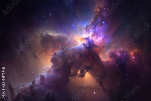 Space nebula made with generative ai