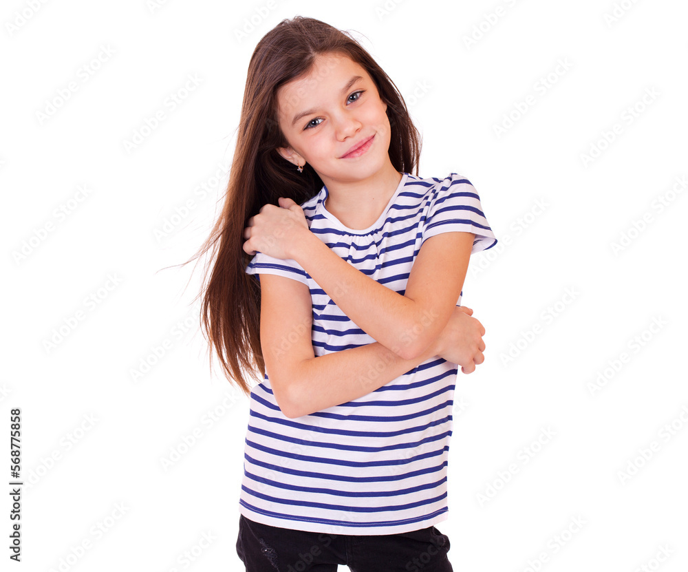 Portrait of a charming little girl smiling at camera Portrait of a charming little girl smiling at camera