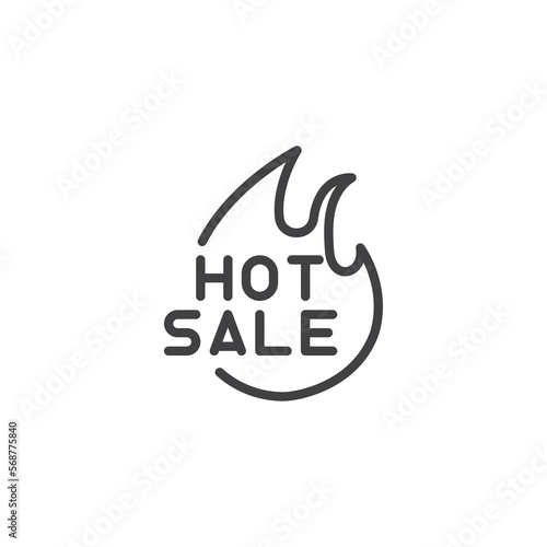 Hot sale promotion line icon