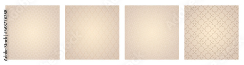 Wallpaper Mural Set of light beige gradient background with Arabian patterns. Arabic Mosaic Ornament Background. Muslim Decoration. Ramadan Kareem, Berat Kandil Islamic background. Torontodigital.ca