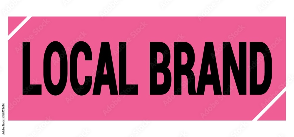 Obraz premium LOCAL BRAND text on pink-black grungy stamp sign.