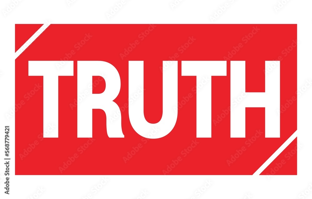 TRUTH text written on red stamp sign. TRUTH text written on red stamp sign.