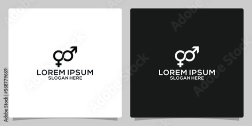 male and female Limitless Symbol, vector