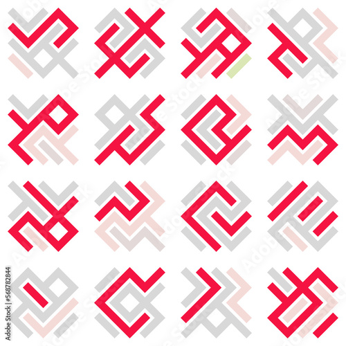 Asemic Glyph writing hieroglyph imitation abstract illustration
