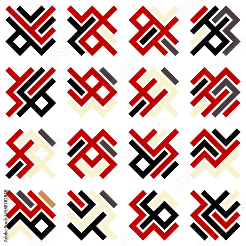 Asemic Glyph writing hieroglyph imitation abstract illustration