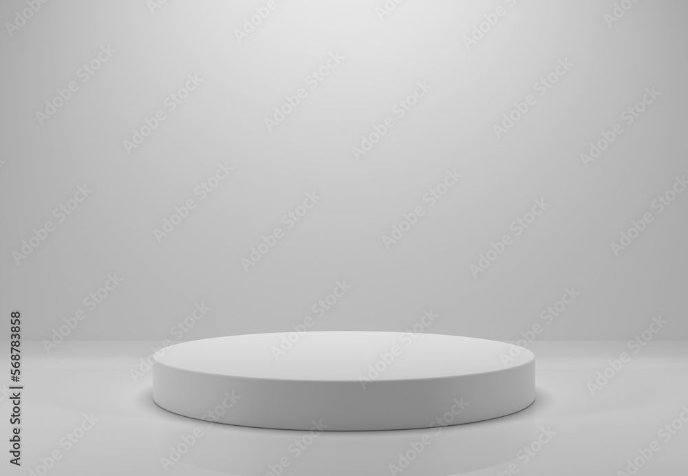 3D rendering, empty podium platform for product display on white background, decoration, interior view, pedestal display 3D rendering, empty podium platform for product display on white background, decoration, interior view, pedestal display