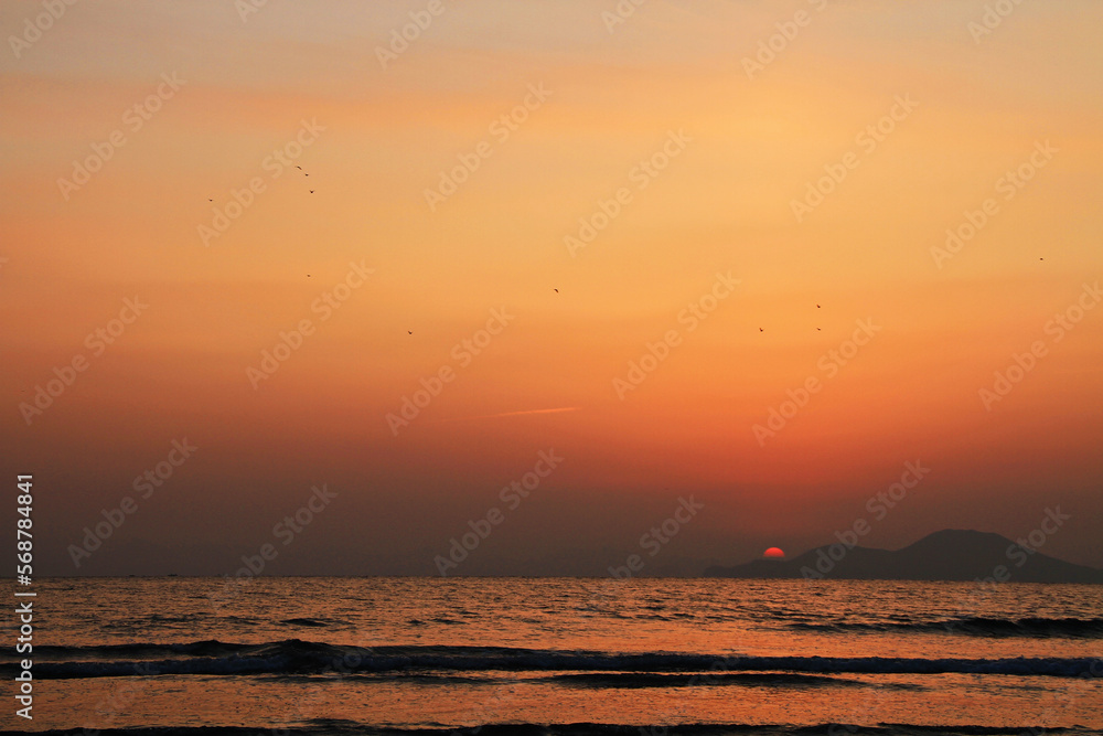 the Korean sunset, Busan Sea Dadaepo