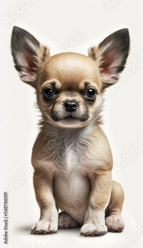 Little dog cute children illustration. Isolated. Illustration of the character. © Eugene Verbitskiy