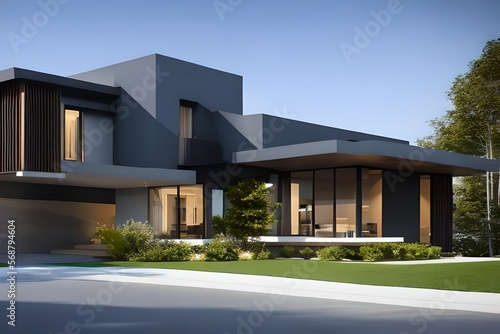 Modern luxury house exterior design  © Gokul
