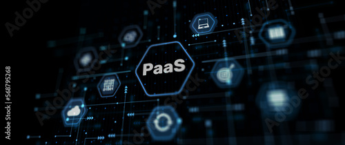 Platform as a service PaaS. Internet and networking concept