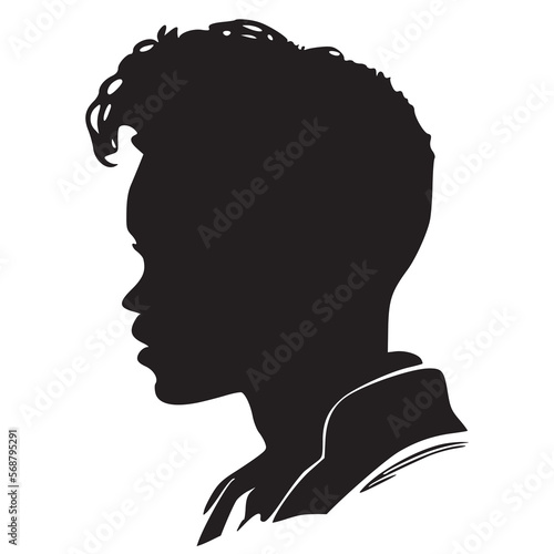 Black Man Profile Silhouette