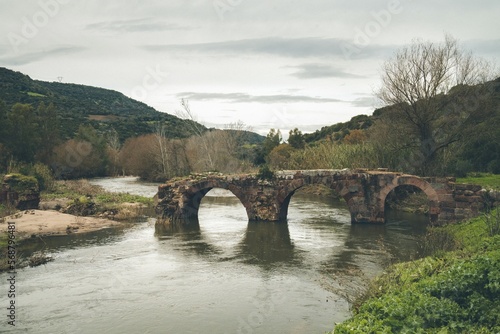 Old Roman Bridge in Sardinia, Allai