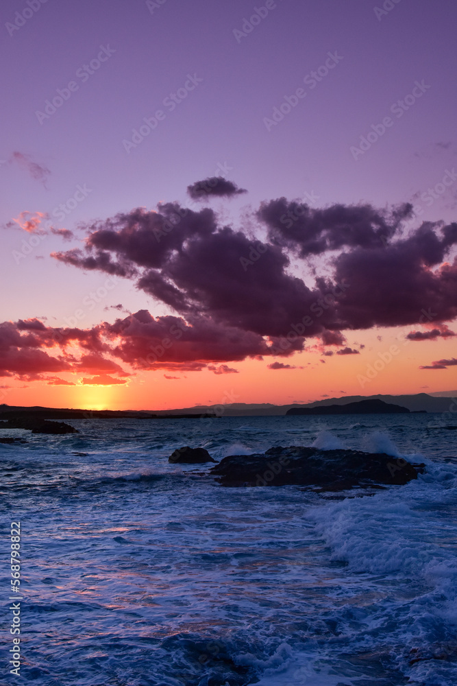 Sonnenuntergang in Chania, Kreta (Griechenland)