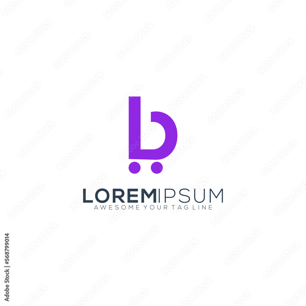 Letter B shop logo modern Letter B shop logo modern