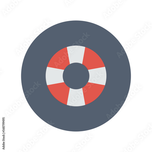 Help, life buoy icon, Flat vector illustration for web and mobile interface, EPS 10
