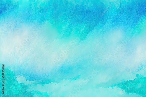 Blue abstract watercolour background. Generative AI illustration.