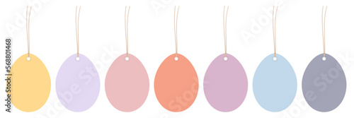 7 Hangtags Ostereier Bunt