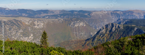 Fototapeta Naklejka Na Ścianę i Meble -  Panorama of the mountain landscape in sunny weather