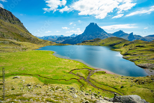 Pyrenees mountain. Lake Ayous Gentau, France