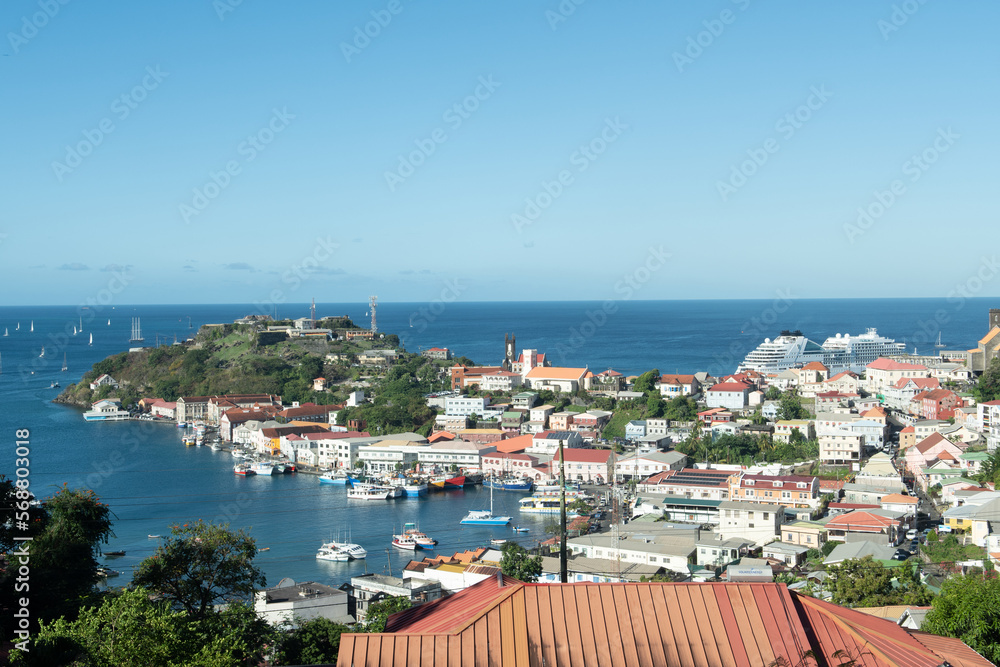 A panoramic view of St. George's, Grenada.