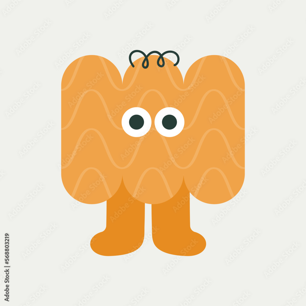 Obraz premium Cartoon character, abstract personage, mascot design, funny avatar, cute icon