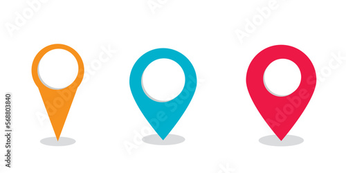 Free Download location point simple shapes icon vector set. vector eps 10 - GFXLoad