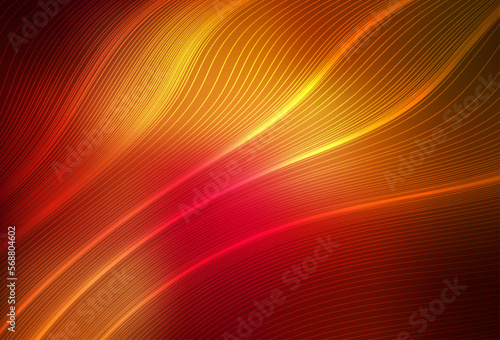 Dark Red  Yellow vector blurred bright pattern.