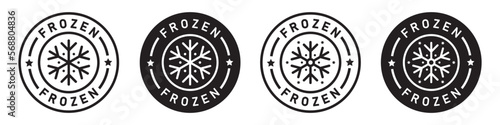 Frozen label icon. Frozen product icon, vector illustration