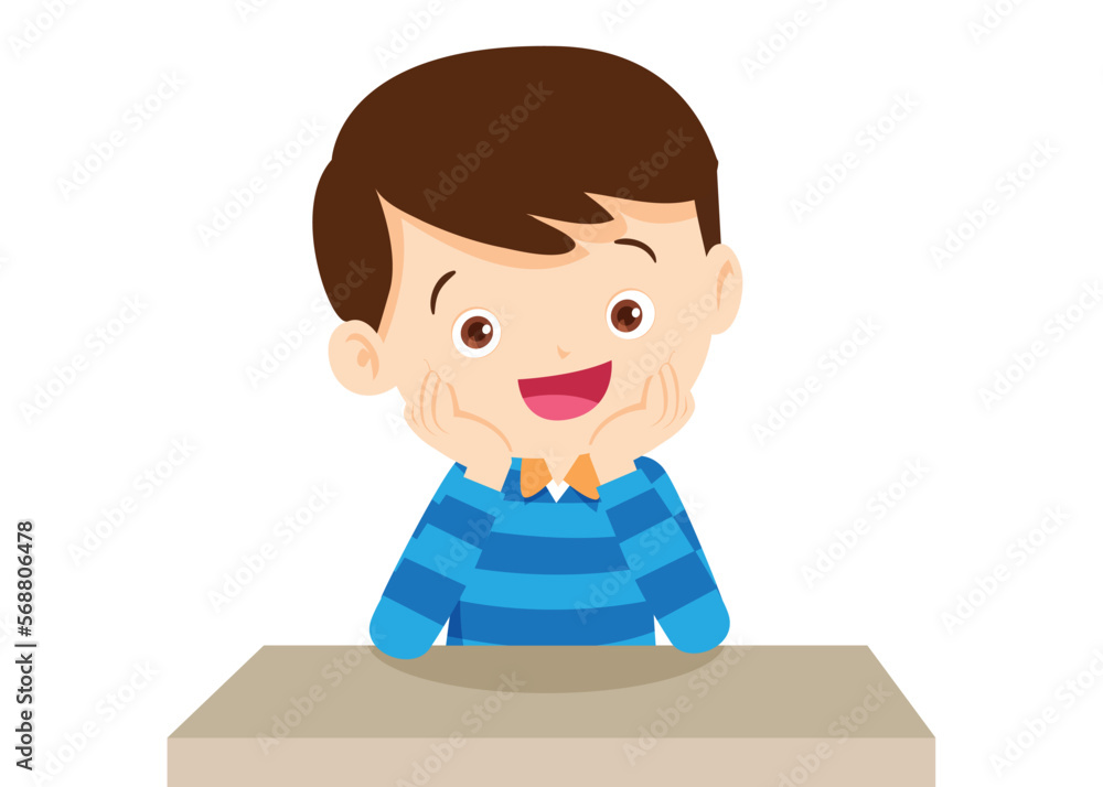 children thinking sitting and rest chin in hands children thinking sitting and rest chin in hands