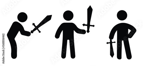 silhouette of a person with a sword