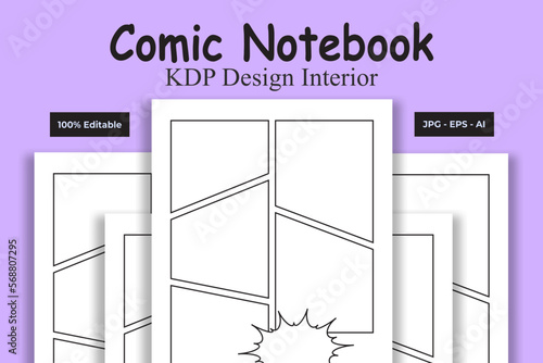 Comic Notebook KDP Interior Low or No Content Book