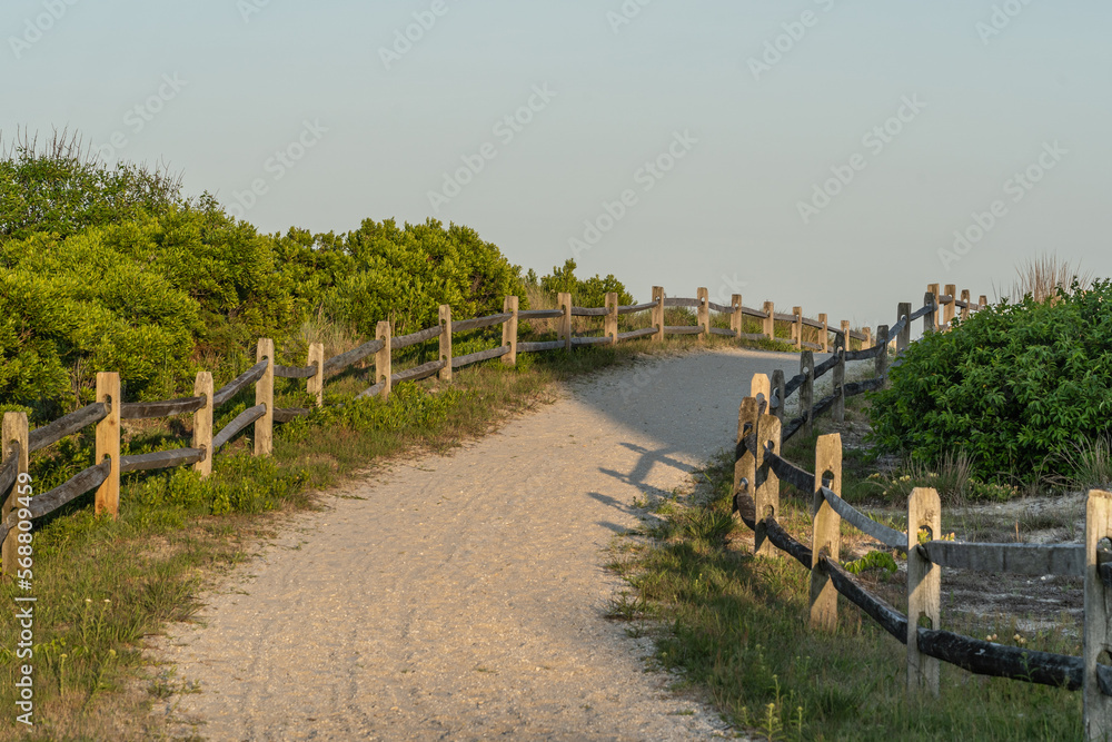 Evening walk to the beach in Stone Harbor, New Jersey