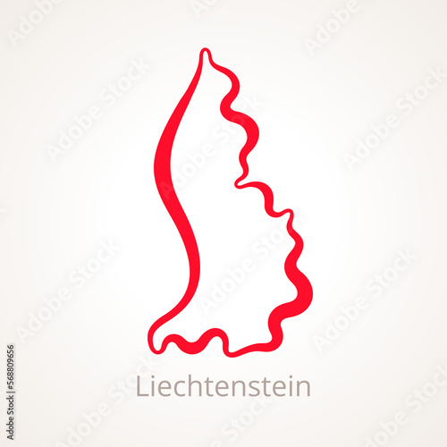Liechtenstein - Outline Map