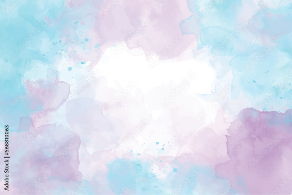 Abstract fantasy unicorn pastel of stain splash watercolor background