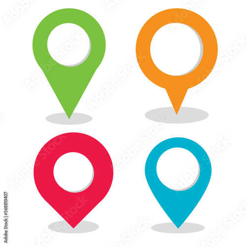 Free Download location point simple shapes icon vector set. vector eps 10 - GFXLoad
