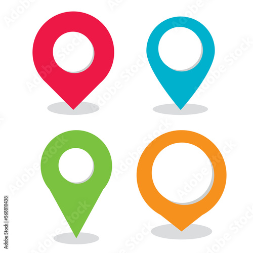 Free Download location point simple shapes icon vector set. vector eps 10 - GFXLoad