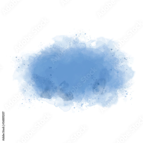 Blue background of stain splash watercolor stock illustration