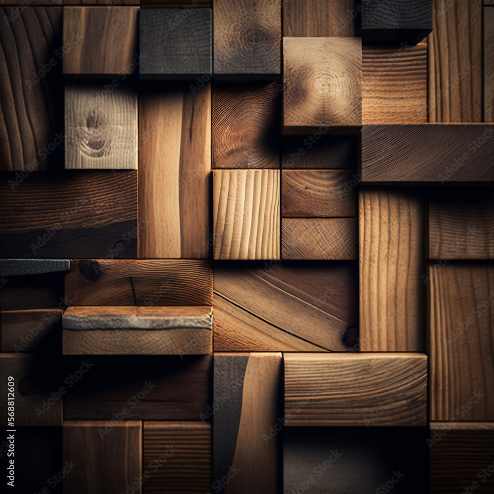 Wooden blocks background. AI generated image Wooden blocks background. AI generated image